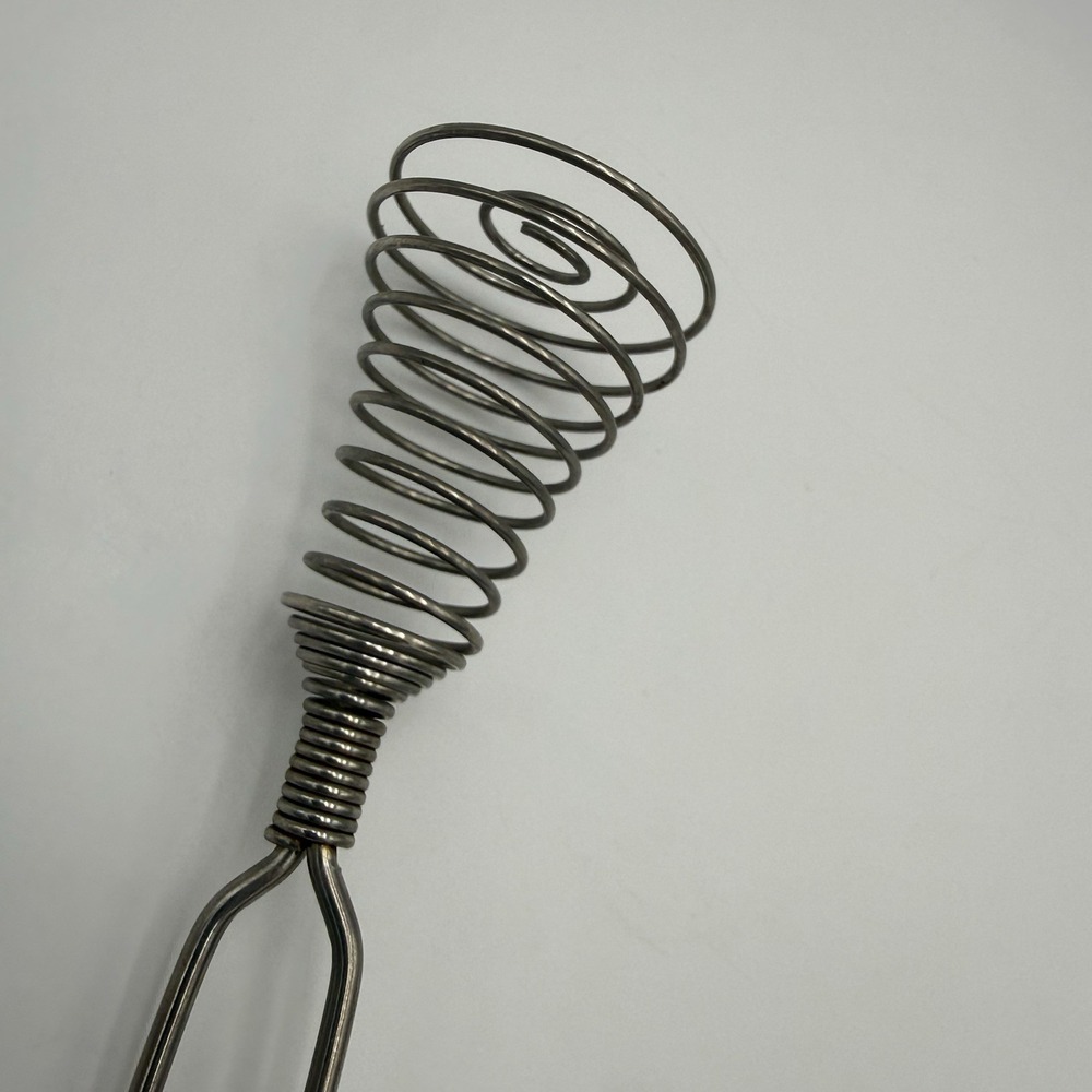Vintage Stainless Steel Spiral Wire Egg Whisk 9" Spring Coil Wisk Whip Kitchen - Picture 1 of 8